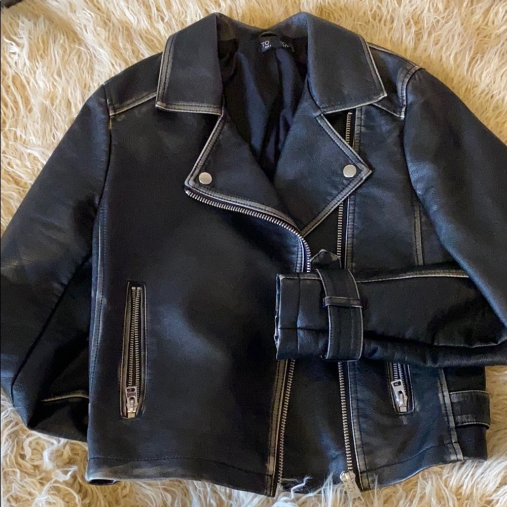 Top Shop Leather Moto Jacket